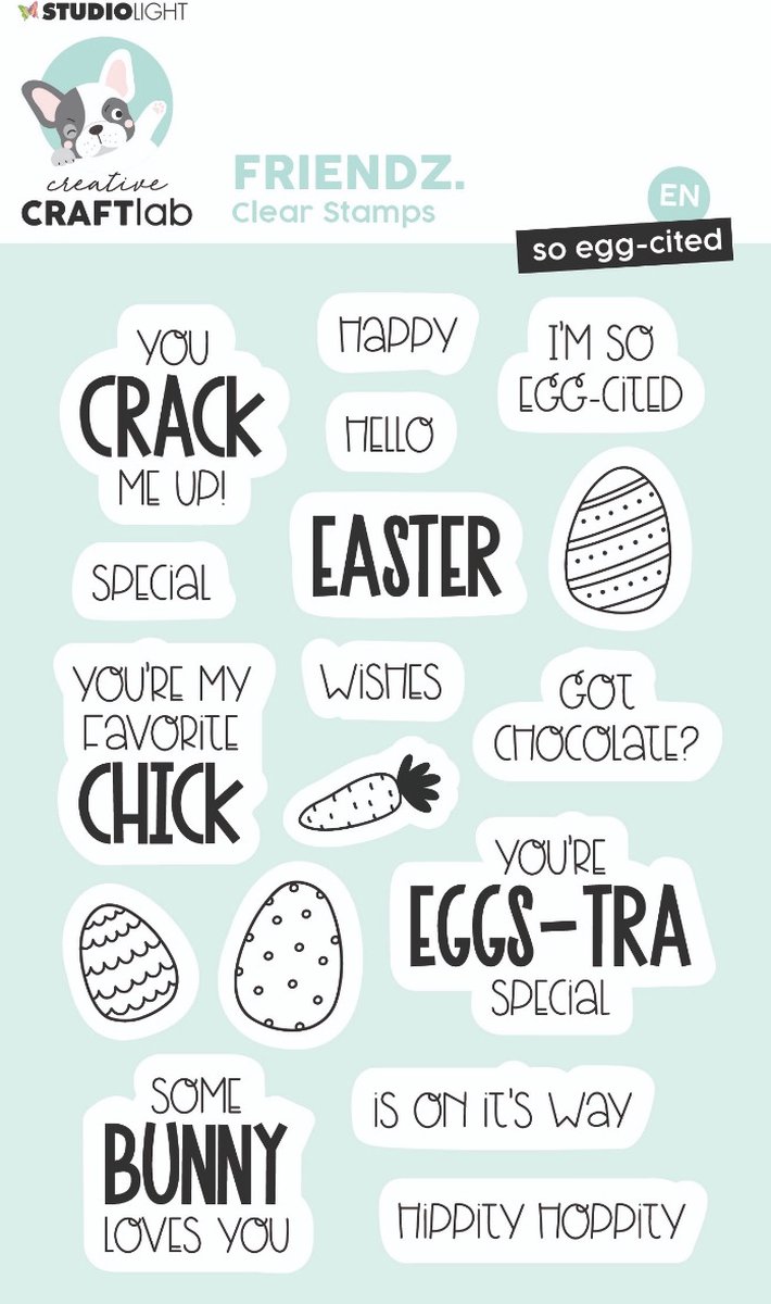 Creative Craftlab Friendz Clear Stamp So Egg-cited
