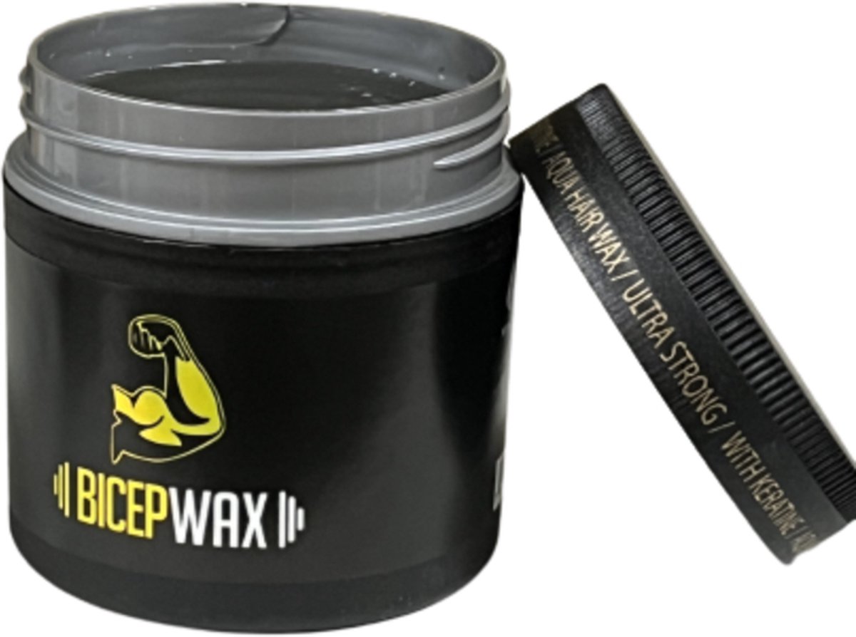 Bicepwax - Aqua Hair Wax - Keratine - Grijs - Ultra Strong - 150ml