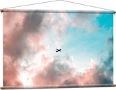 WallClassics - Affiche Textile - Avion en Pastelluhr=t - 120x80 cm Photo sur Textile