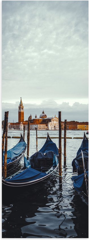 Poster (Mat) - Uitzicht op een Dorp in Venetië - 40x120 cm Foto op Posterpapier met een Matte look