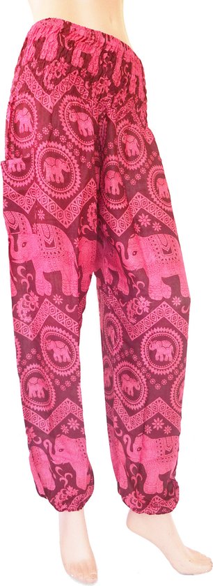 Sarouel - Pantalon de yoga - Pantalon d'été Taille S; 32,34,36 Éléphant rose