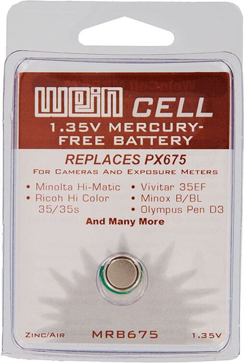 Weincell MRB675 1.35V (PX675) Batterij