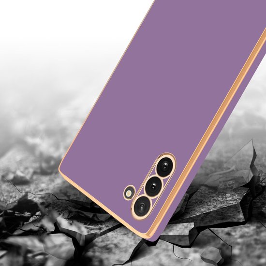Coque Cadorabo pour Samsung Galaxy NOTE 10 en Violet Brillant - Or - Coque de protection en silicone TPU souple et avec protection pour appareil photo