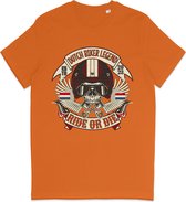 T Shirt Heren - Nederlandse Motor Legende - Ride or Die - Oranje - 3XL