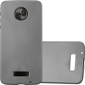 Cadorabo Hoesje geschikt voor Motorola MOTO Z in METALLIC GRIJS - Beschermhoes gemaakt van flexibel TPU silicone Case Cover