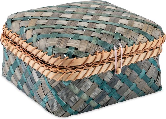 Guru-Shop Exclusieve Exotische Mand met Deksel, Opbergmand