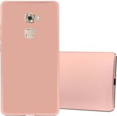 Cadorabo Hoesje geschikt voor Huawei MATE S in METAAL ROSE GOUD - Hard Case Cover beschermhoes in metaal look tegen krassen en stoten