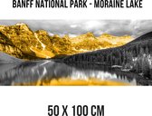 Allernieuwste.nl® Canvas Schilderij Banff National Park Alberta Canada Moraine Lake - kleur - 50 x 100 cm
