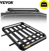 Galerie de toit universelle Vevor® pour voiture - Zwart - Aluminium - 127x90x14 cm - Porte-bagages - 90 KG