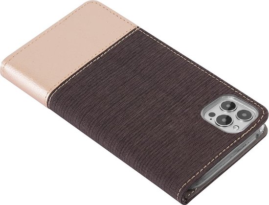 Coque Cadorabo pour Apple iPhone 13 PRO MAX en OR ANTHRACITE - Coque de protection avec fermeture magnétique