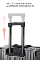 Hughs , Valise de voyage pour bagage à Bagage à main Design 20 '', valise à cadre en aluminium Spinner de 50,8 cm, Zwart de carbone