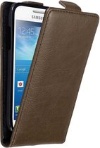 Cadorabo Hoesje geschikt voor Samsung Galaxy S4 MINI in KOFFIE BRUIN - Beschermhoes in flip design Case Cover met magnetische sluiting