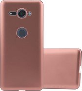 Coque Cadorabo pour Sony Xperia XZ2 COMPACT en OR ROSE MÉTALLIQUE - Coque de protection en silicone TPU souple
