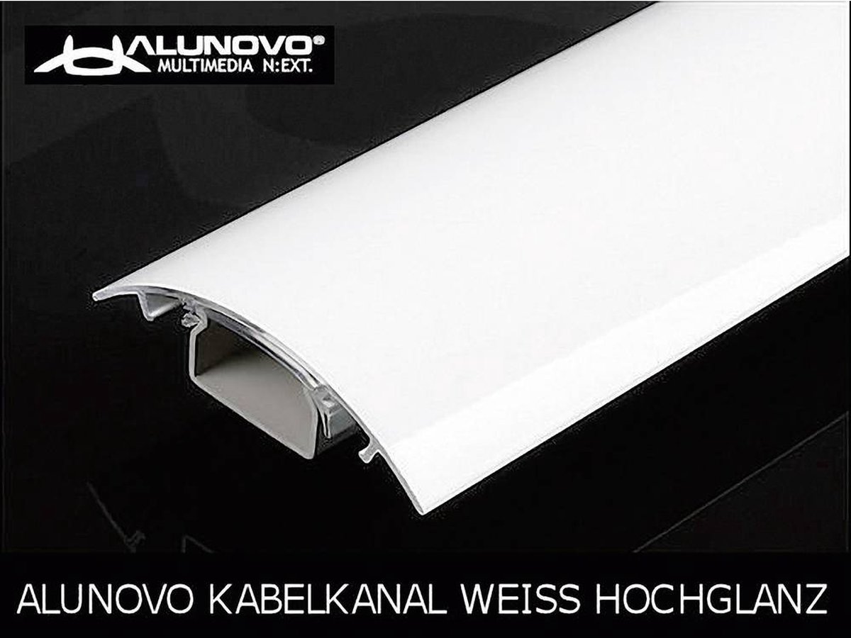 Alunovo HW90-070 Kabelgoot (l x b x h) 700 x 80 x 20 mm Wit (glanzend) 1 stuk(s)