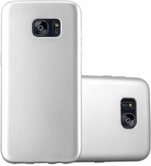 Cadorabo Hoesje geschikt voor Samsung Galaxy S7 EDGE in METALLIC ZILVER - Beschermhoes gemaakt van flexibel TPU silicone Case Cover