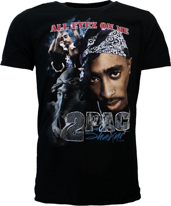 2PAC Tupac Shakur All Eyez On Me T-Shirt Zwart - Officiële Merchandise