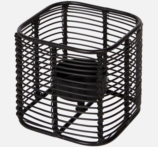 Wire theelichthouder zwart ø 13cm - Point Virgule