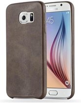 Cadorabo Hoesje geschikt voor Samsung Galaxy S6 in VINTAGE BRUIN - Hard Case Cover beschermhoes van imitatieleer