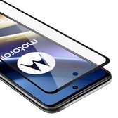 Cadorabo Screenprotector geschikt voor Motorola MOTO G51 5G Volledig scherm pantserfolie Beschermfolie in TRANSPARANT met ZWART - Gehard (Tempered) display beschermglas in 9H hardheid met 3D Touch