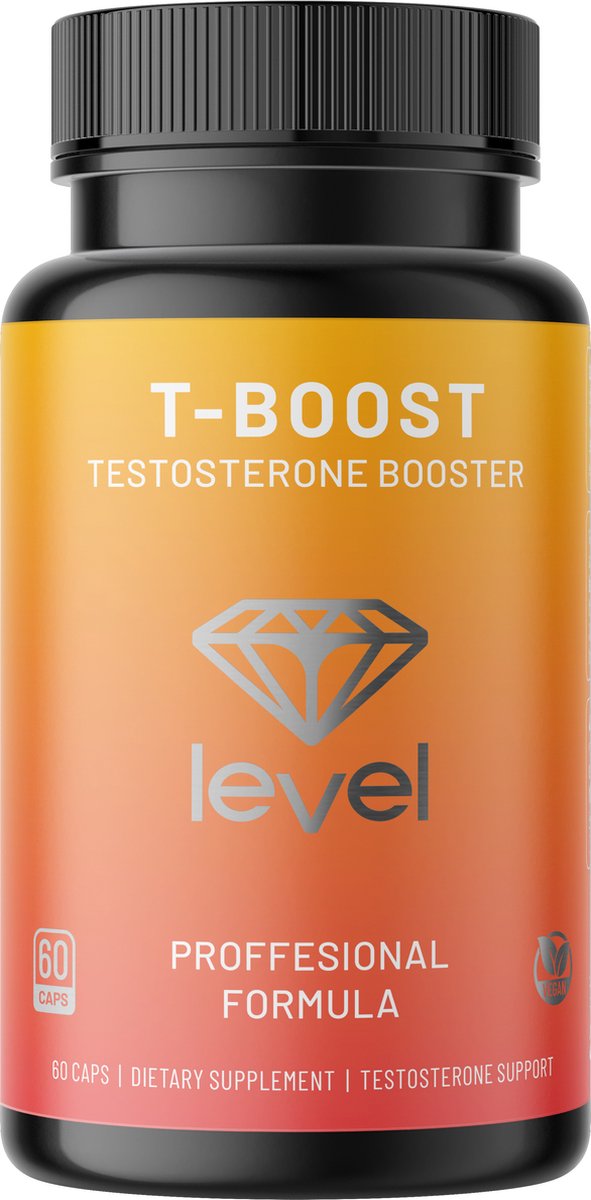 Level T- Boost | Testosterone booster | Draagt bij aan een gezonde libido en algehele seksuele prestaties | Voor meer/sterkere spieren/spieropbouw en spierkracht | Krachtige natuurlijke vegan formule