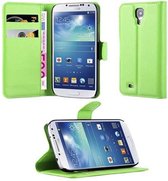 Cadorabo Hoesje voor Samsung Galaxy S4 in MUNT GROEN - Beschermhoes met magnetische sluiting, standfunctie en kaartvakje Book Case Cover Etui