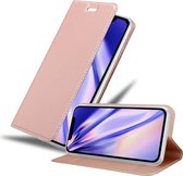 Cadorabo Hoesje geschikt voor Apple iPhone 12 MINI in CLASSY ROSE GOUD - Beschermhoes met magnetische sluiting, standfunctie en kaartvakje Book Case Cover Etui