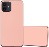Cadorabo Hoesje voor Apple iPhone 12 MINI in METAAL ROSE GOUD - Hard Case Cover beschermhoes in metaal look tegen krassen en stoten