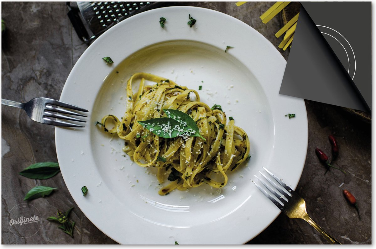 Inductie beschermer 77x51 - afdekplaat inductie mat - Dietrix Kookplaat beschermer - Exclusief - Food - Pasta Tagliatelle