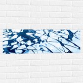 WallClassics - Muursticker - Gebroken IJslandschap - 90x30 cm Foto op Muursticker
