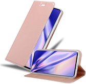 Cadorabo Hoesje geschikt voor Samsung Galaxy A71 4G in CLASSY ROSE GOUD - Beschermhoes met magnetische sluiting, standfunctie en kaartvakje Book Case Cover Etui