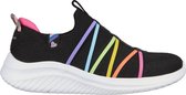 Skechers Ultra Flex 3.0 Meisjes Sneakers - Zwart/ Multicolour - Maat 32