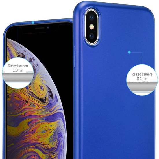 Coque Cadorabo adaptée à Apple iPhone XS MAX en METAL BLUE - Housse de protection en silicone TPU flexible Case Cover