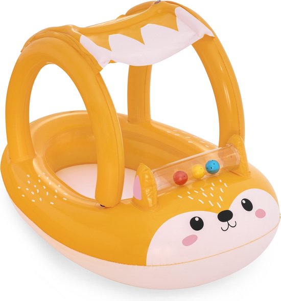 Bestway Bateau pneumatique pour bébé Friendly Fox avec parasol