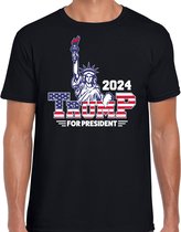 Bellatio Decorations T-shirt Trump heren - vrijheidsbeeld - grappig/fout voor carnaval XL