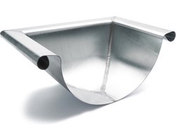 RHEINZINK walsblank kopschot M44 bolvormig rechte kraal