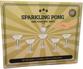 Jeu à boire Sparkling Pong - 12 verres en plastique réutilisables - 3 Balles - 8 défis