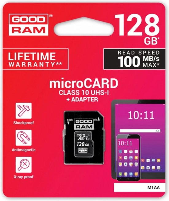 Carte Micro SDXC - 128 Go - Classe 10 | bol.com
