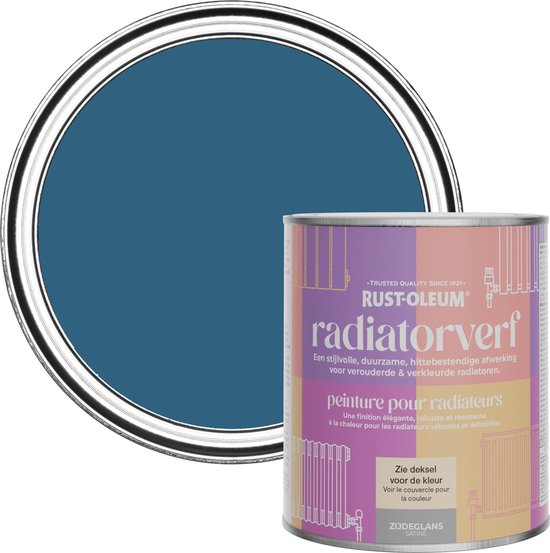 Rust-Oleum Blauw Radiatorverf Zijdeglans - Kobalt 750ml