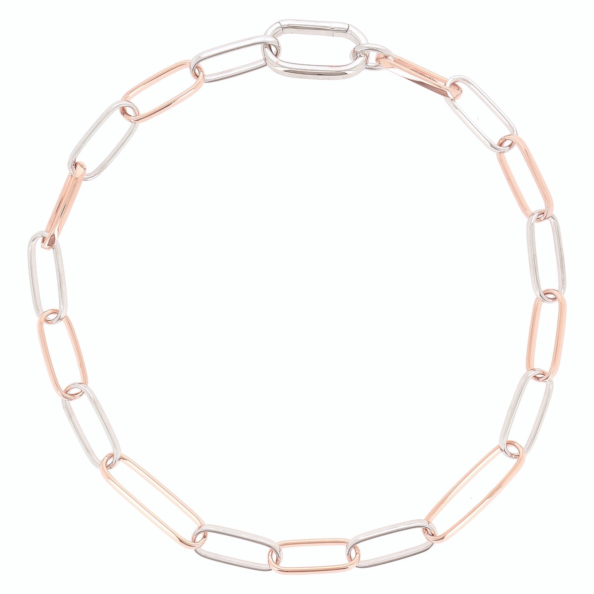 Pesavento - WPLVE1838/L - schakel ketting - zilver - 18 krt rosé verguld - sale Juwelier Verlinden St. Hubert - van €953,= voor €779,=