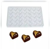 Professionele chocoladevorm, bonbonvorm, mal om bonbons te maken, Hartjes MA1526