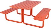 MaximaVida metalen picknicktafel Max oranje - 150 cm