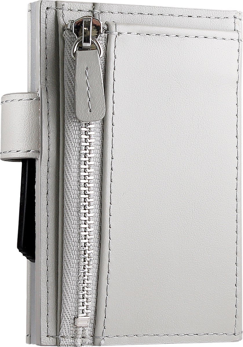 Ogon Designs Cascade Zipper Cardprotector met Muntgeldvak Zilver
