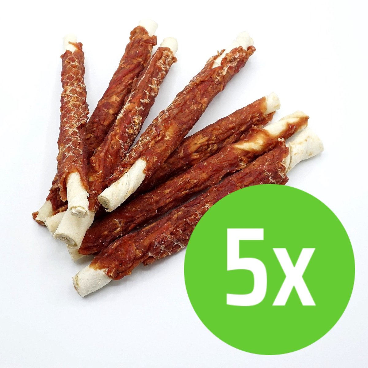 Puur Fit Rawhide met eend - Hondensnack - 400 gram - 12 cm - 5 zakken
