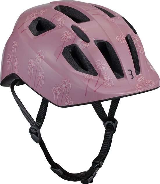 BBB Cycling Hero Kinderhelm Fiets Roze - Verstelbaar - Wasbare Padding - Small: 1 - 3 Jaar - Fietshelm Meisjes en Jongens - Fietshelm Kinderen - Pink Palmtrees - BHE-172