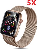 BukkitBow - Screenprotector voor Apple Watch Series 4/5/6/SE 40mm - Screen Cover Protector – Ultradunne Screenprotector - Beschermglas voor iWatch – Soft Film Scherm Bescherming - Apple Watch Screen Protector – Set van 5 Stuks