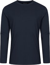 Donker Blauw t-shirt lange mouwen merk Promodoro maat XXL