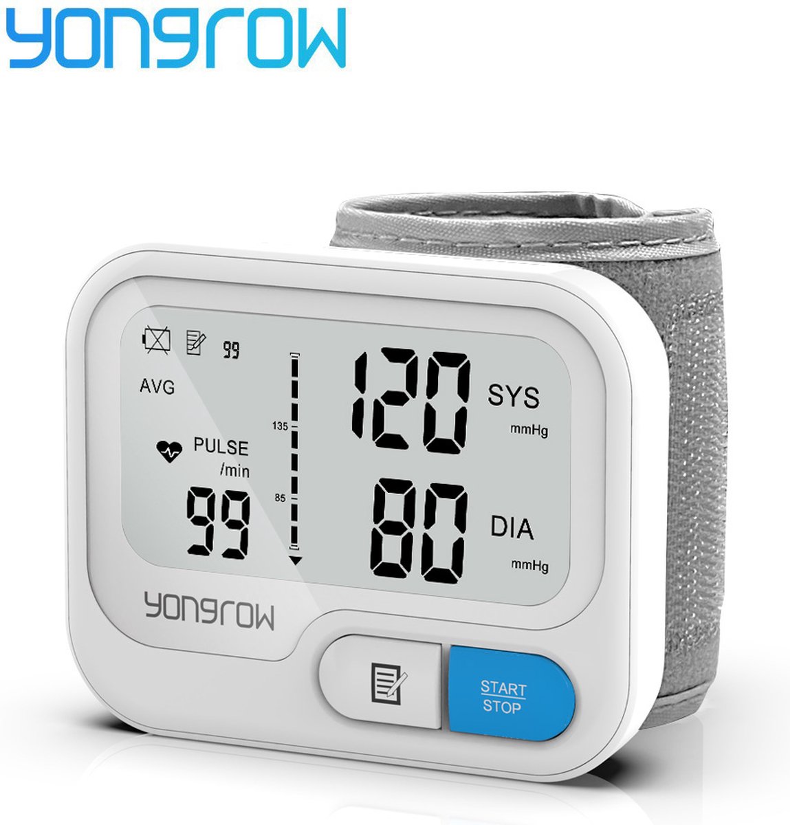 Yongrow - bloeddrukmeter - Tensimeter - Hartslagmeter - meter BP monitor - Automatische Digitale Pols Bloeddrukmeter