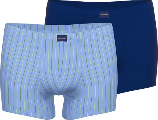 Ceceba heren boxer normale lengte (2-pack) - middenblauw gestreept ...