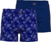 Ceceba heren boxershorts wijd model met gulp (2-pack) - donkerblauw dessin - Maat: XL