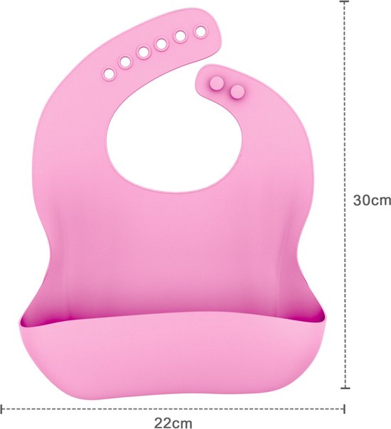 Intirilife slabbetje in ROSA gemaakt van siliconen met lekbakje BPA-vrij en vaatwasmachinebestendig gemakkelijk schoon te maken van INTIRILIFE — afbeelding 4